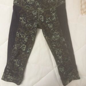 lululemon athletica Green and Black Leggings